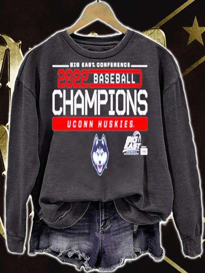 UConn Huskies Baseball Big East Conference Champions 2022 Shirt t-shirt sweatshirt