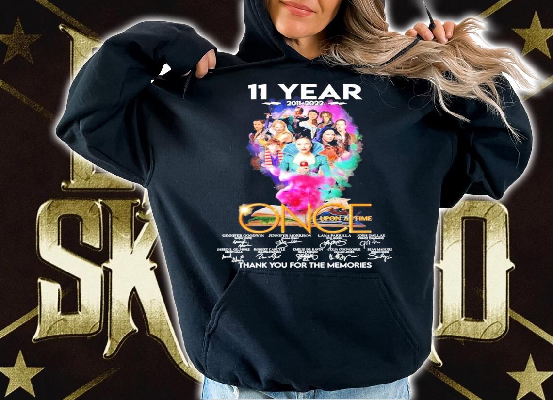 11 Years 2011-2022 Once Upon A Time Signatures Thank You For The Memories Shirt t-shirt
