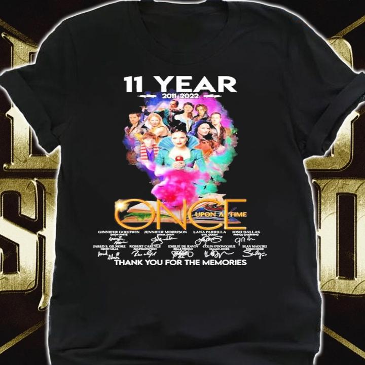11 Years 2011-2022 Once Upon A Time Signatures Thank You For The Memories Shirt t-shirt