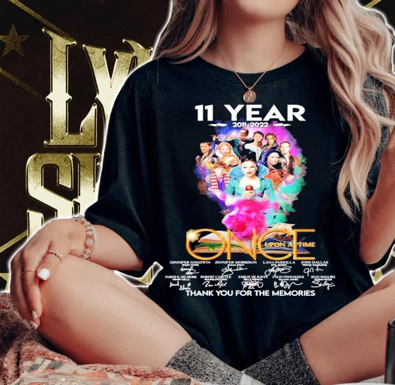 11 Years 2011-2022 Once Upon A Time Signatures Thank You For The Memories Shirt t-shirt