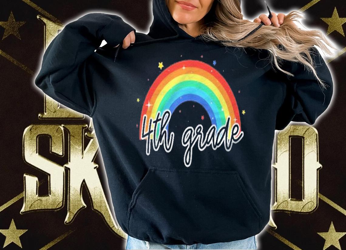 4Th Grade Retro Rainbow Colorful Fourth Year Of School Shirt t-shirt hoodie