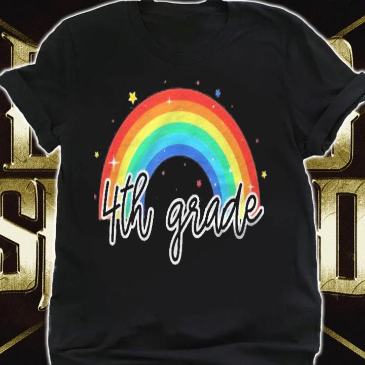 4Th Grade Retro Rainbow Colorful Fourth Year Of School Shirt t-shirt shirt