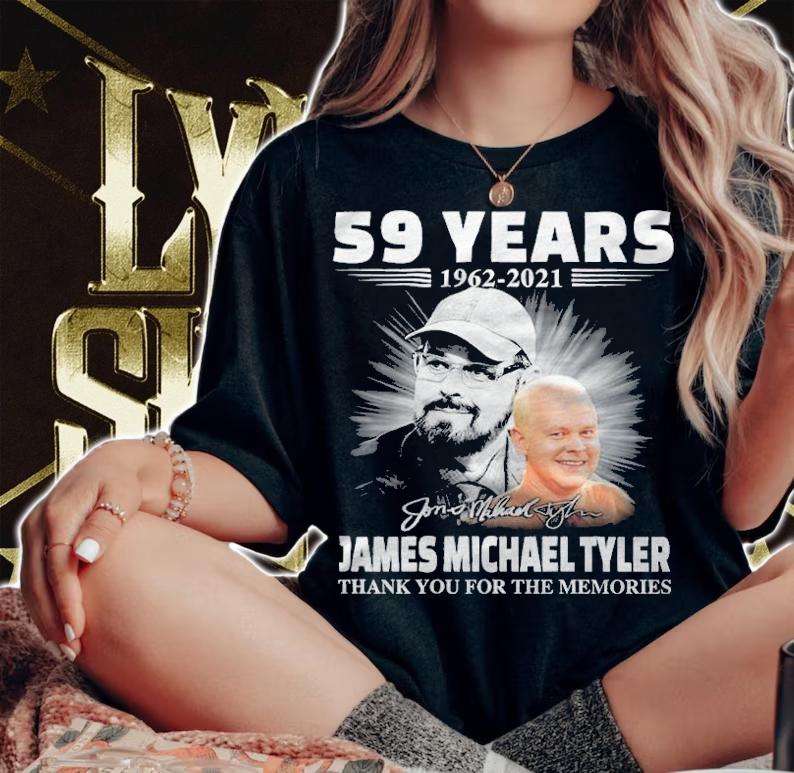 59 Years 1962-2021 James Michael Tyler Thank You For The Memories Shirt t-shirt woman shirt