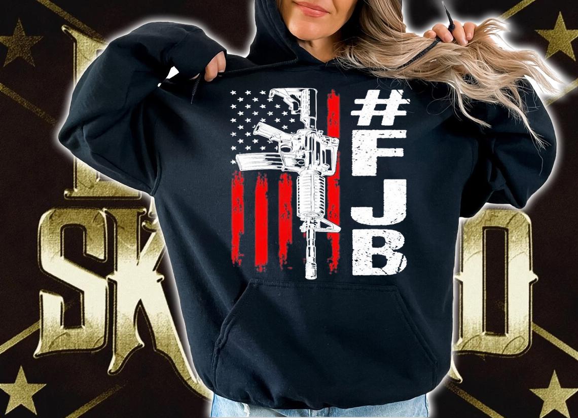 #FJB Pro America Fuck Joe Biden FJB Gun USA Distressed Flag Shirt t-shirt