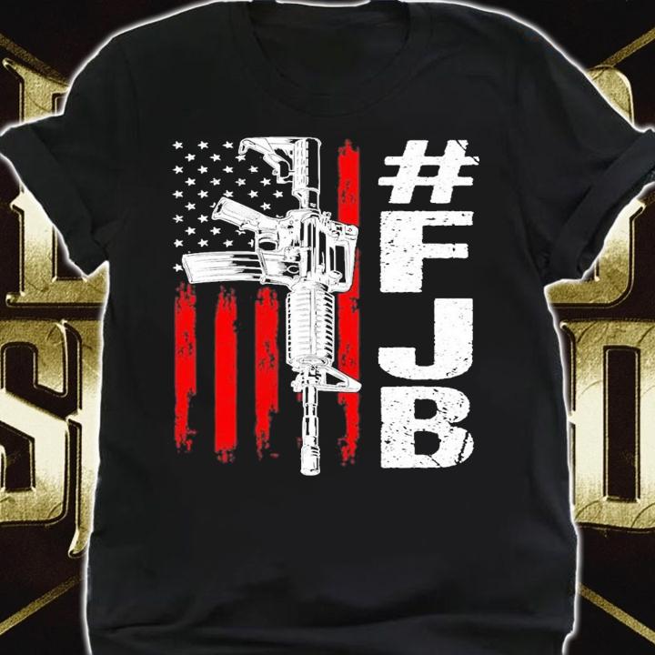#FJB Pro America Fuck Joe Biden FJB Gun USA Distressed Flag Shirt t-shirt