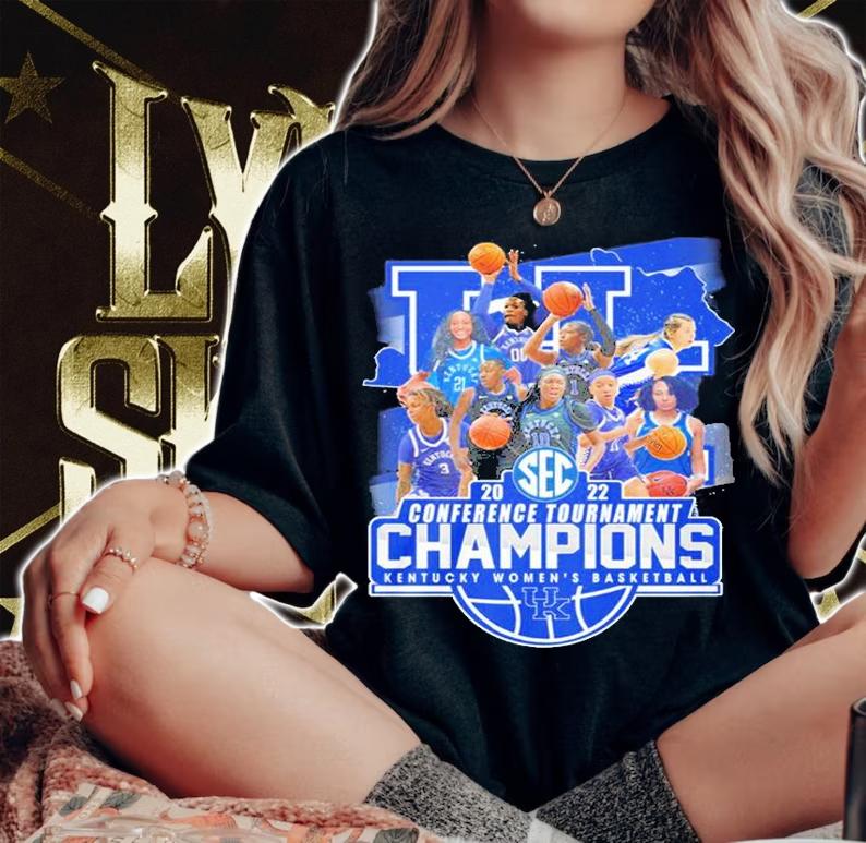 2022 SEC Conference Tournament Champions Kentucky Women's Basketball T-Shirt t-shirt