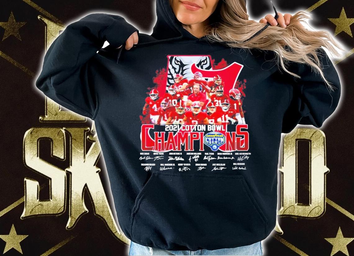 Alabama Crimson Tide 2021 Cotton Bowl Champions Signatures Shirt t-shirt hoodie