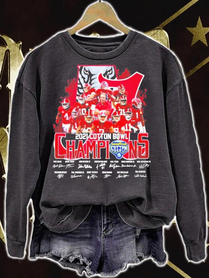 Alabama Crimson Tide 2021 Cotton Bowl Champions Signatures Shirt t-shirt sweatshirt