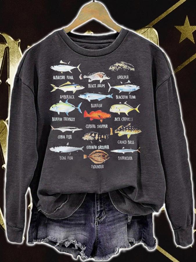 Albacore Tuna Black Drum Grouper Amberjack Bluefish Flounder T-shirt t-shirt sweatshirt