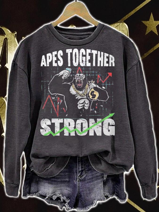 Apes Together Strong Hands Street Bets Hodl Gorilla Shirt t-shirt
