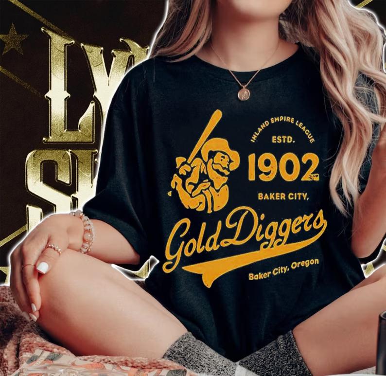 Baker City Gold Diggers Oregon Vintage Minor League Baseball T-Shirt t-shirt