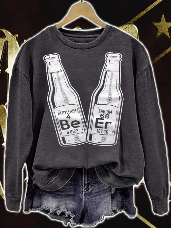 Beer Beryllium Erbium Funny Chemistry Periodic Drinker Pun Shirt t-shirt sweatshirt