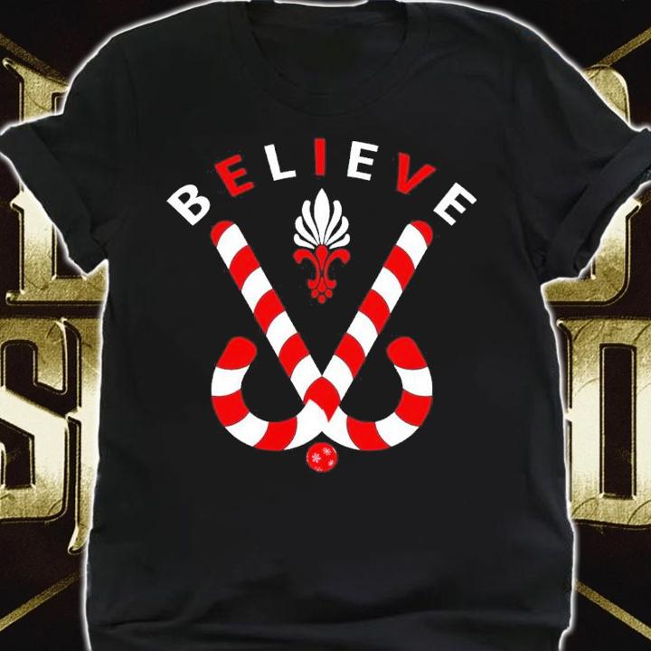 Believe Candy Cane Christmas Shirt t-shirt shirt