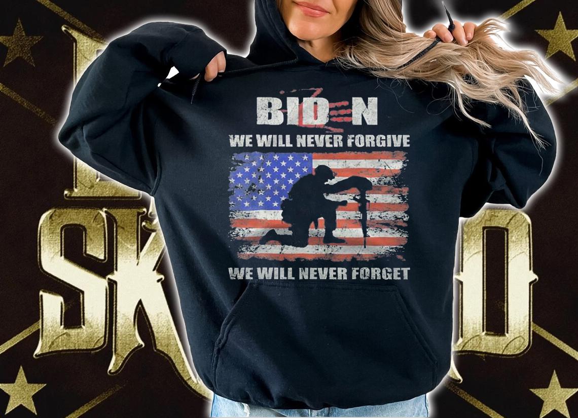 Biden Blood On His Hands USA Flag - Vintage Biden T-Shirt t-shirt hoodie