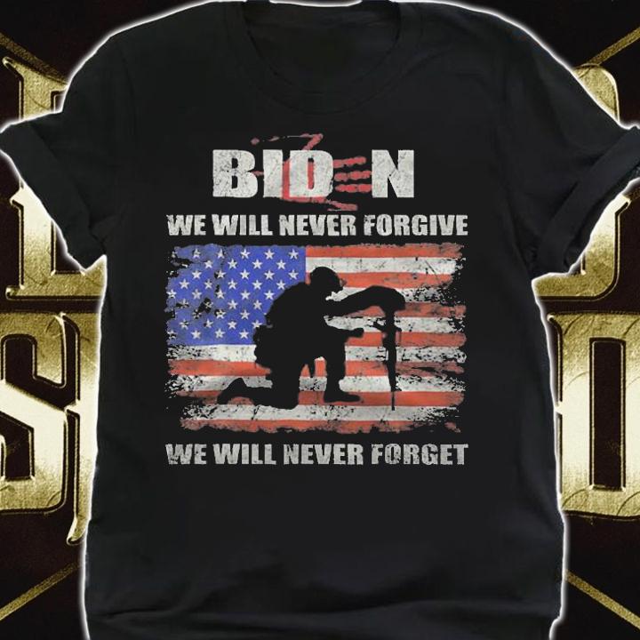 Biden Blood On His Hands USA Flag - Vintage Biden T-Shirt t-shirt shirt