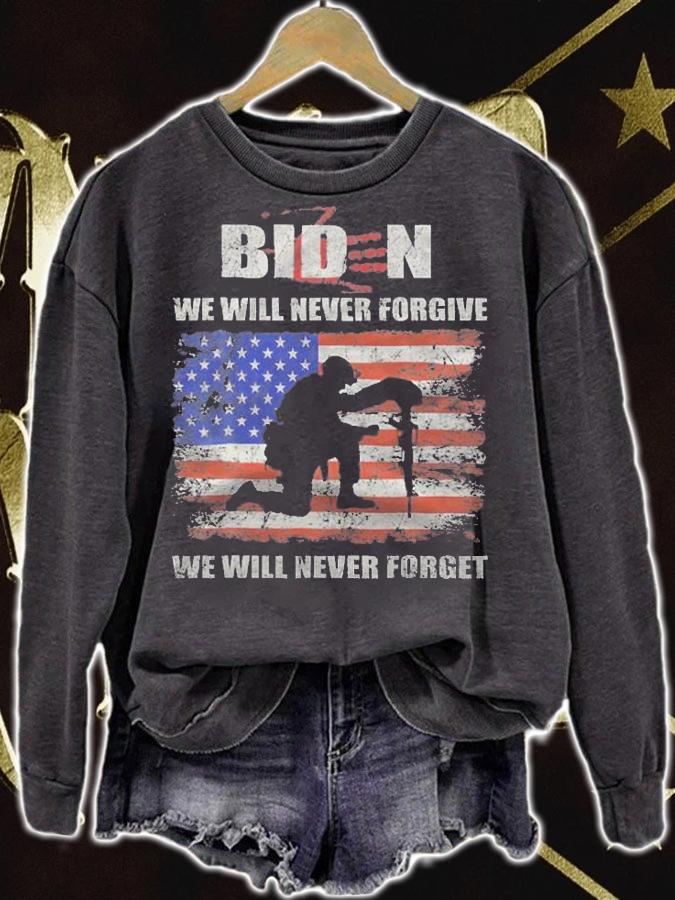 Biden Blood On His Hands USA Flag - Vintage Biden T-Shirt t-shirt sweatshirt