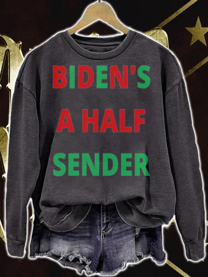 Biden's A Half Sender Funny Christmas T-Shirt t-shirt sweatshirt