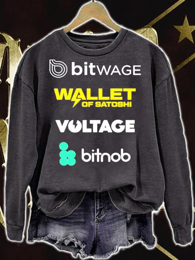 Bitwage Wallet Of Satoshi Voltage Bitnob T-Shirt t-shirt sweatshirt