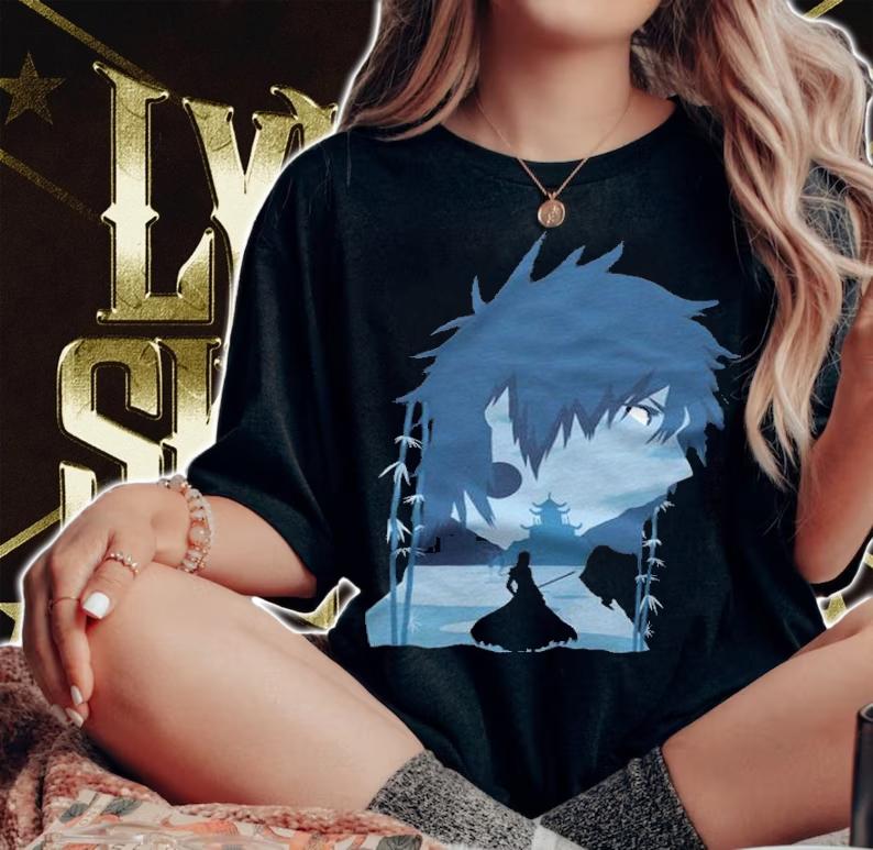 Bleach Kurosaki Ichigo character's shadow T-shirt t-shirt
