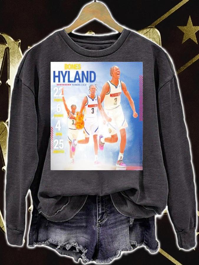 Bones Hyland Vs Knicks 2-8-22 22 Points 6 Boards 4 3pm 255 Minutes Shirt t-shirt sweatshirt