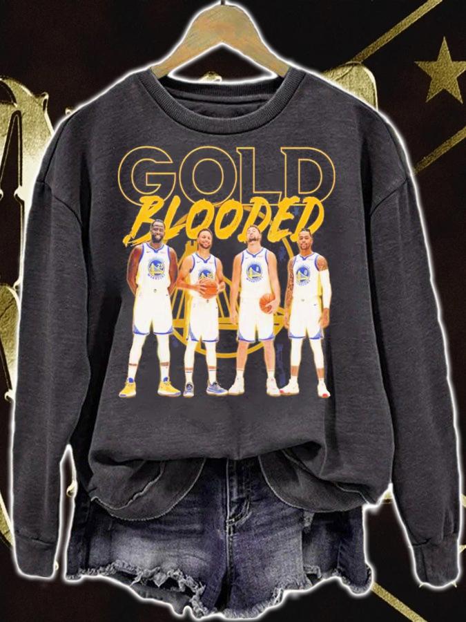 Golden Blooded Warriors Basketball Shirt t-shirt sweatshirt