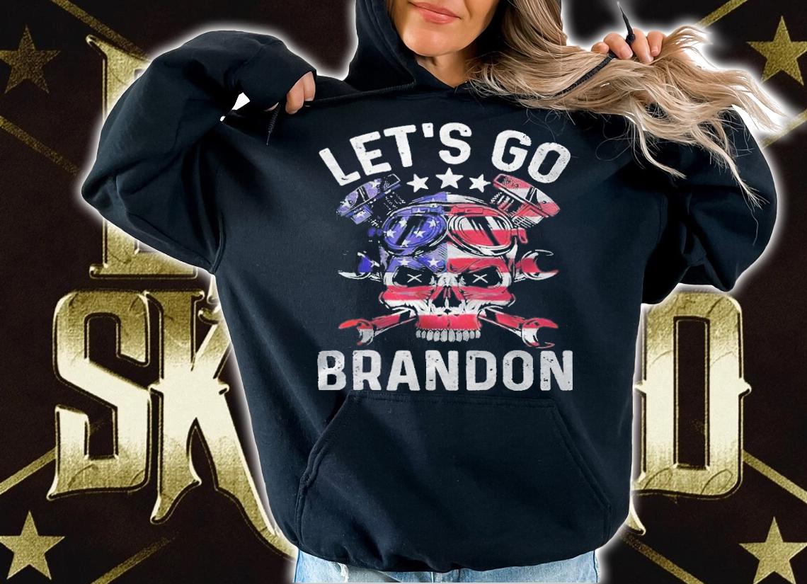 Let's go Branden Us flag American biker motocycle Vintage T-shirt t-shirt hoodie