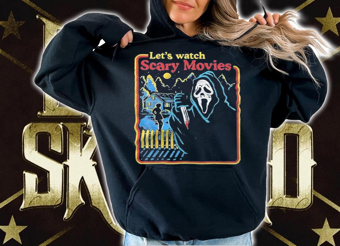 Let's watch scary movies scream horror 2021 Halloween T-shirt t-shirt