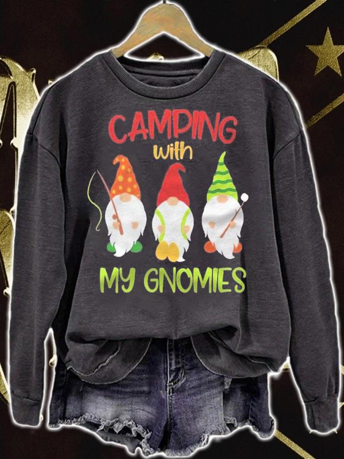 Camping With My Gnomies Camp Camper Lover Fish Hike Campfire Shirt t-shirt sweatshirt