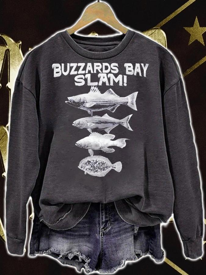 Cape Cod Buzzards Bay Fishing Slam Striper Bluefish Bass Shirt t-shirt sweatshirt