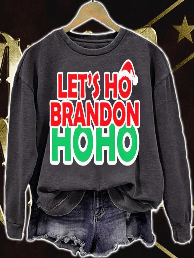 Christmas Let's Ho Brandon Santa Ho Ho Funny Anti Biden T-Shirt t-shirt