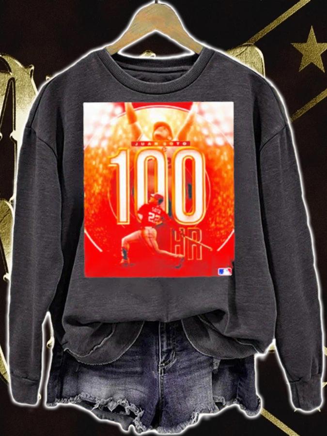 Congratulations MLB Juan Soto 100 Goals Home Runs Shirt t-shirt sweatshirt