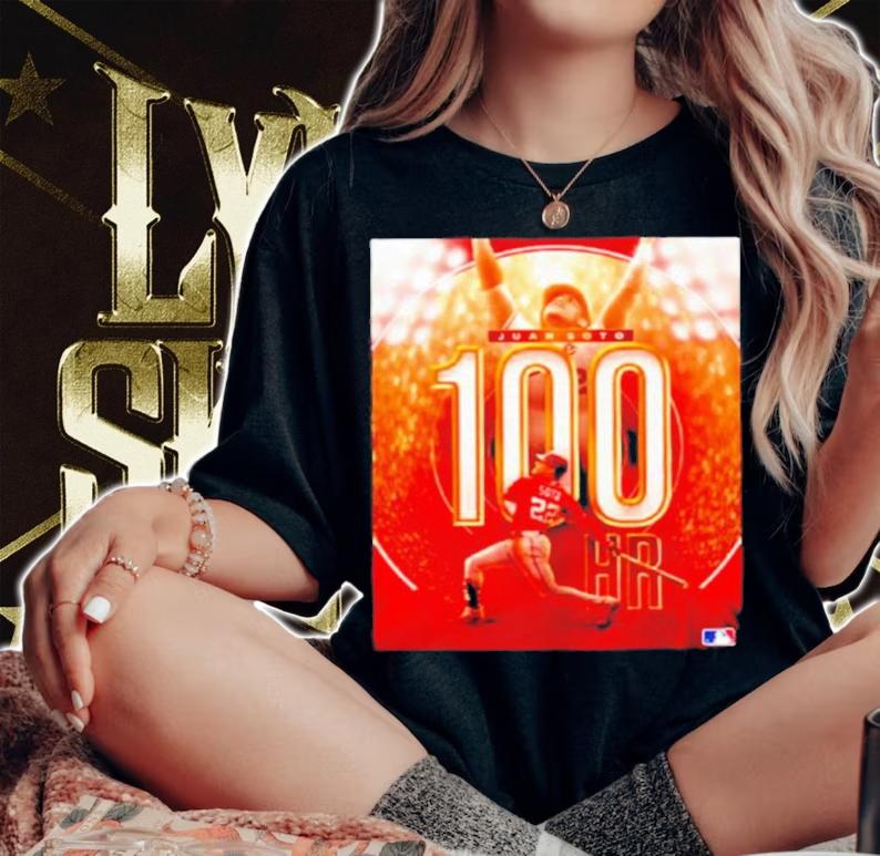 Congratulations MLB Juan Soto 100 Goals Home Runs Shirt t-shirt woman shirt