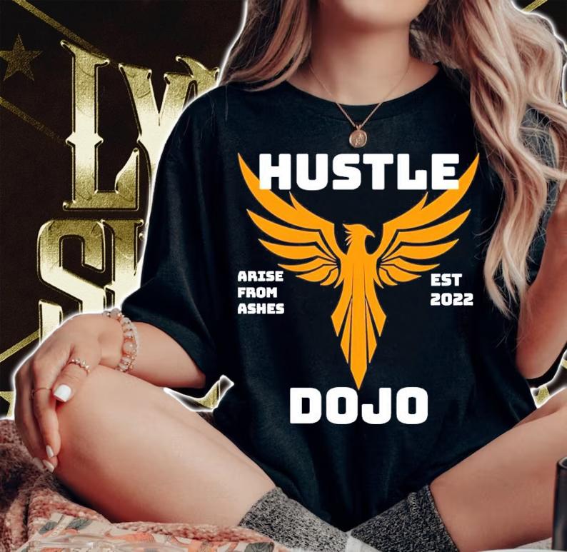Hustle Dojo Orange Phoenix T-Shirt t-shirt