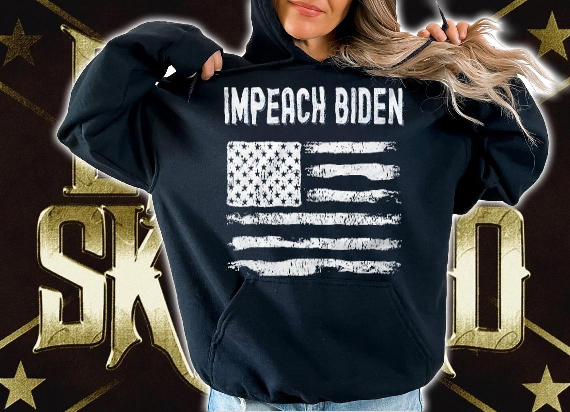 Impeach Biden USA Flag T-Shirt t-shirt