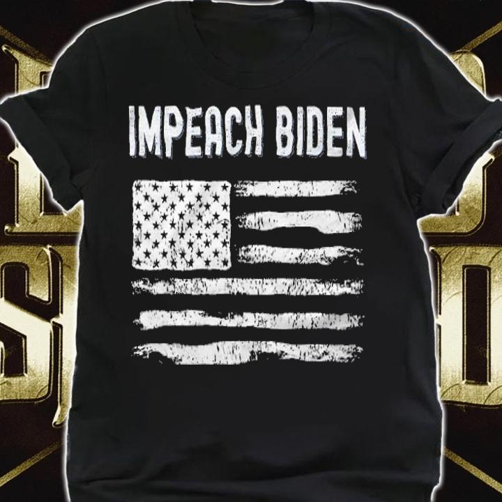 Impeach Biden USA Flag T-Shirt t-shirt