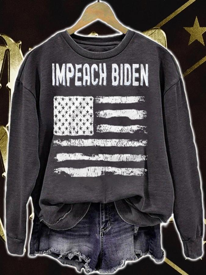 Impeach Biden USA Flag T-Shirt t-shirt