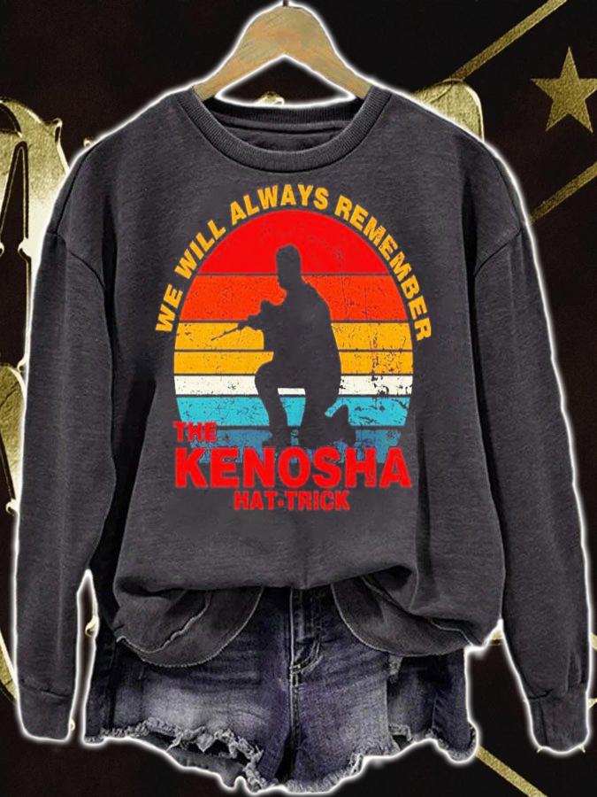 Kyle Rittenhouse We Will Always Remember The Kenosha Hat Trick Vintage Shirt t-shirt sweatshirt