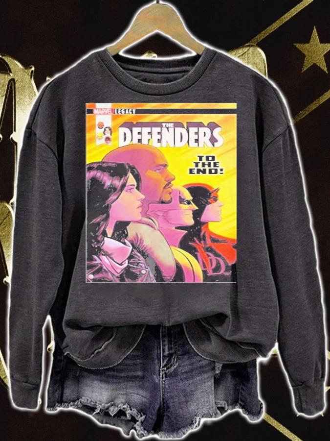 Marvel The Defenders To The End! Graphic Premium T-Shirt t-shirt sweatshirt