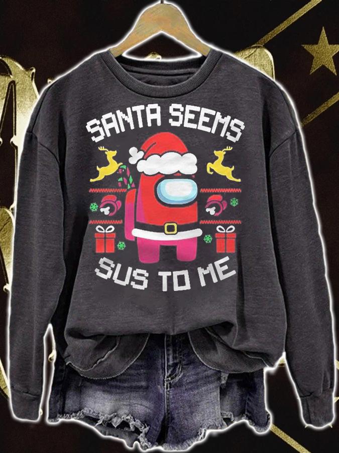 Santa Seems Sus To Me V.2 Classic Shirt t-shirt