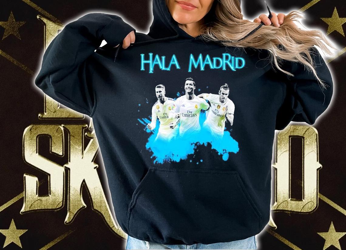 Sergio Ramos Cristiano Ronaldo Gareth Bale Hala Madrid shirt t-shirt
