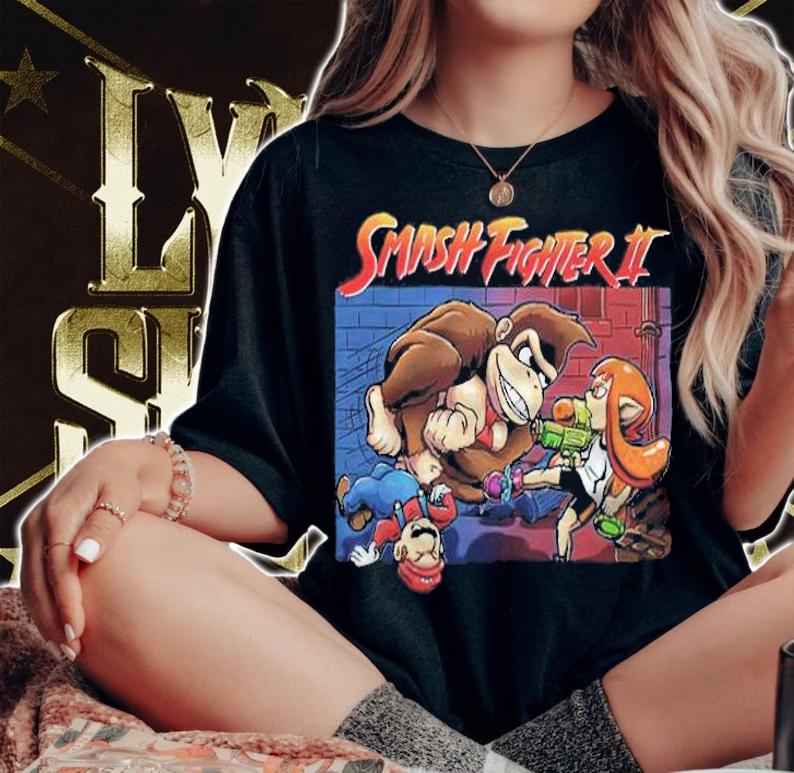 Smash Fighter II Super Smash Bros Shirt t-shirt woman shirt