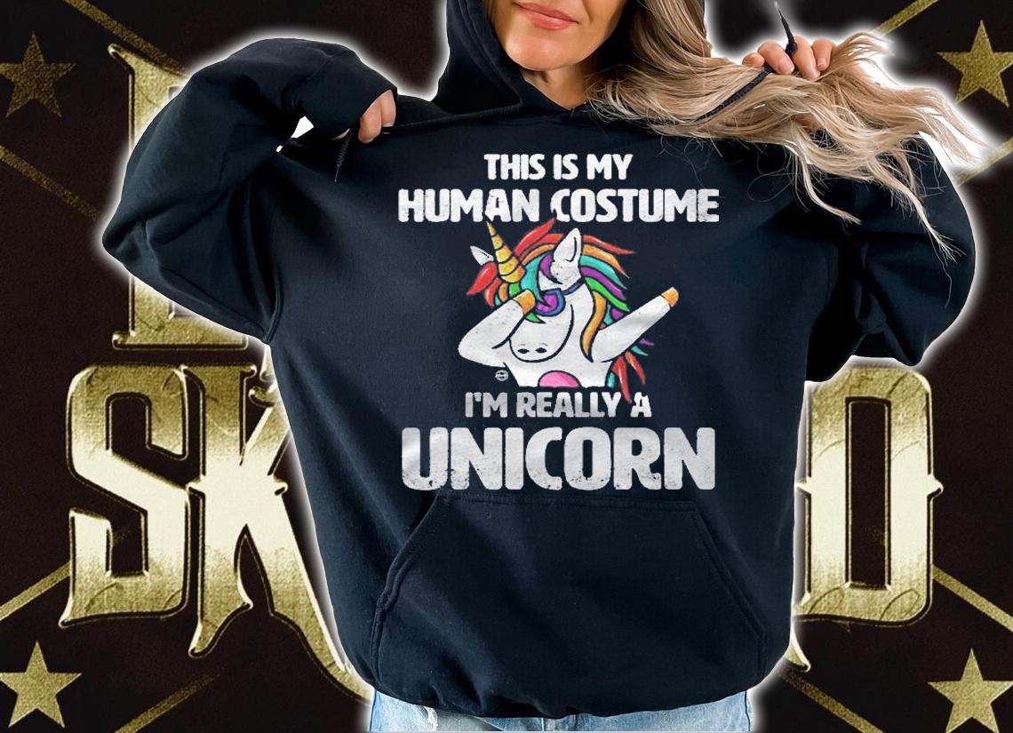 This Is My Human Costume Im Really A Unicorn Funny Cute t-shirt