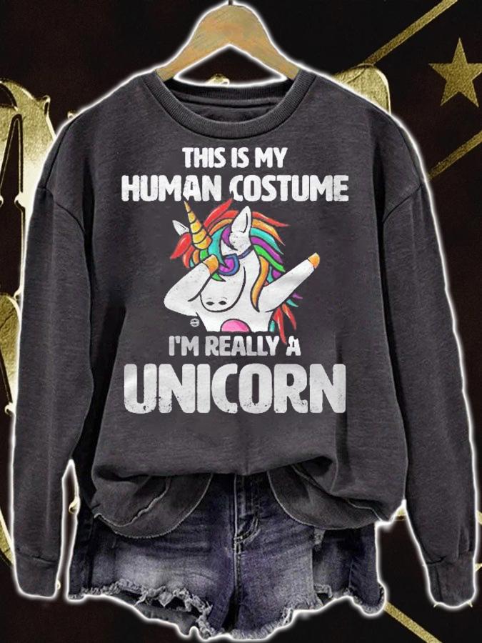 This Is My Human Costume Im Really A Unicorn Funny Cute t-shirt