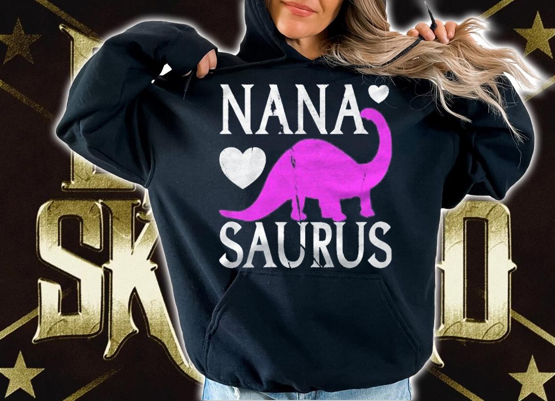 Womens Nanasaurus Funny Grandmother Nana Dinosaur Dino Gift Shirt t-shirt