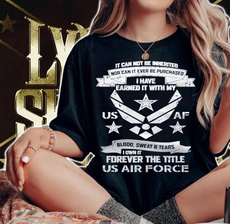 Forever The Title Us Air Force Military Veteran Pride Pullover Shirt t-shirt woman shirt