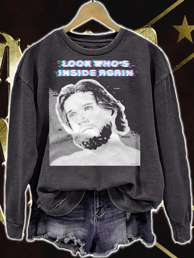 Look who's inside again T-shirt t-shirt sweatshirt