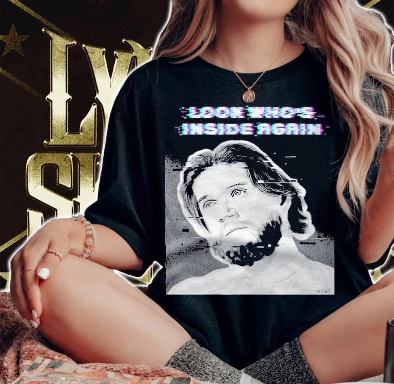 Look who's inside again T-shirt t-shirt woman shirt