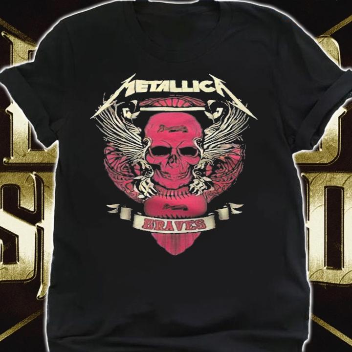 Metallic atlanta braves baseball mlb team sport t-shirt t-shirt shirt