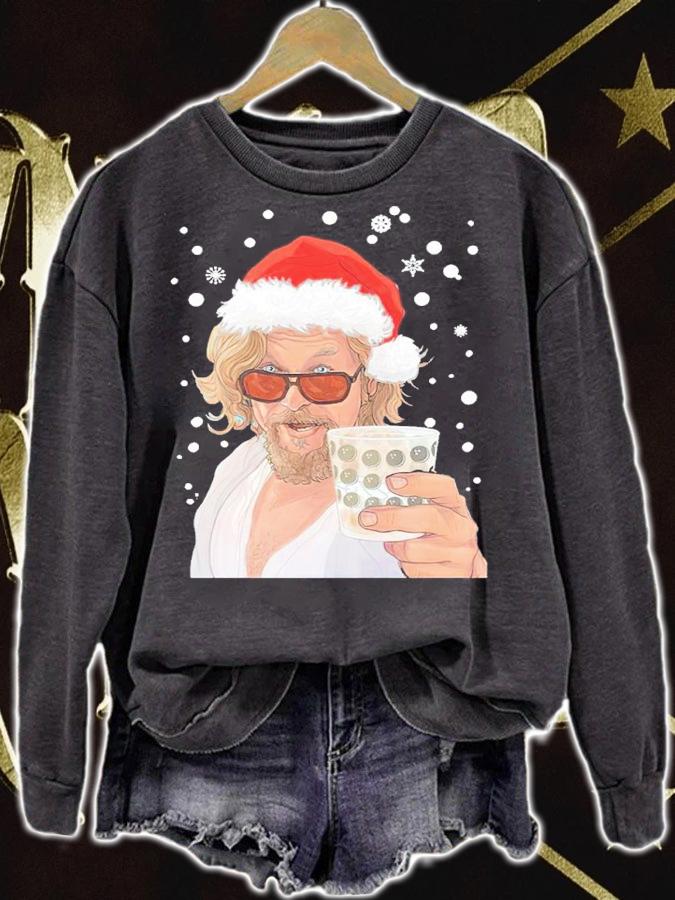 The Big Lebowski Santa Merry Christmas Dude Shirt t-shirt sweatshirt