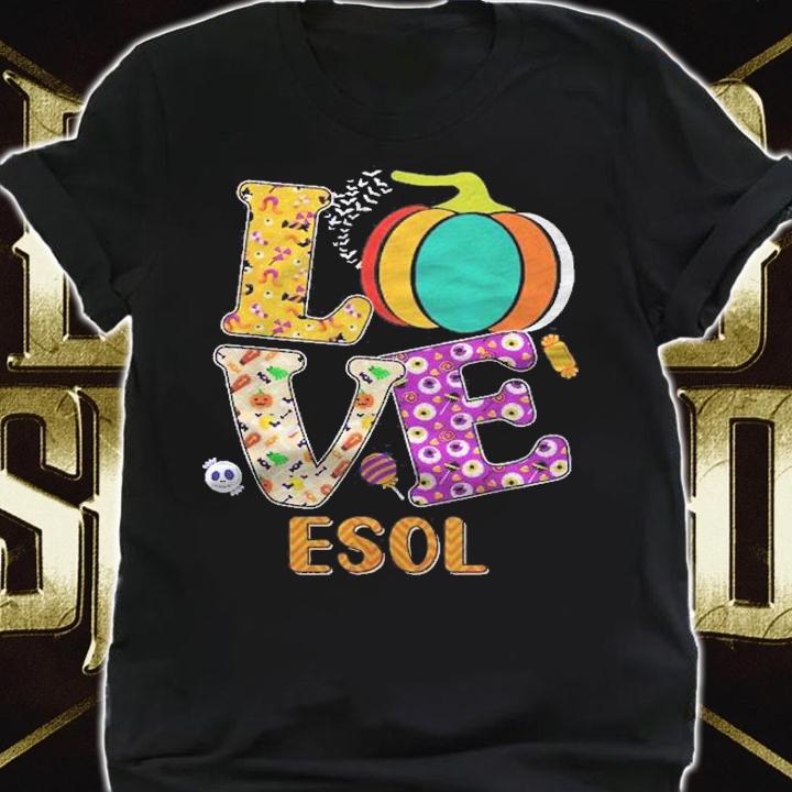 Funny Halloween Love Esol Pumpkin Teacher Costume Shirt t-shirt shirt